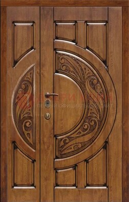 Коричневая входная дверь с виноритом ДВТ-5 в Сертолово