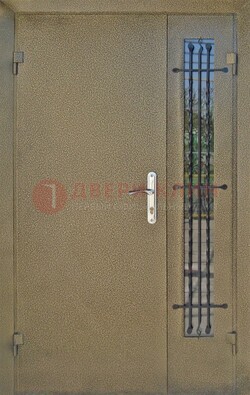 Тамбурная дверь Порошок со стеклом и ковкой ПЛ-20 в Сертолово